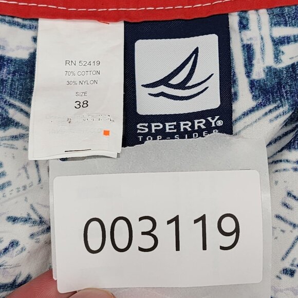 SPERRY TOP SIDER Men's Board Shirts Blue White Sail Boats Size 38 - Picture 15 of 15